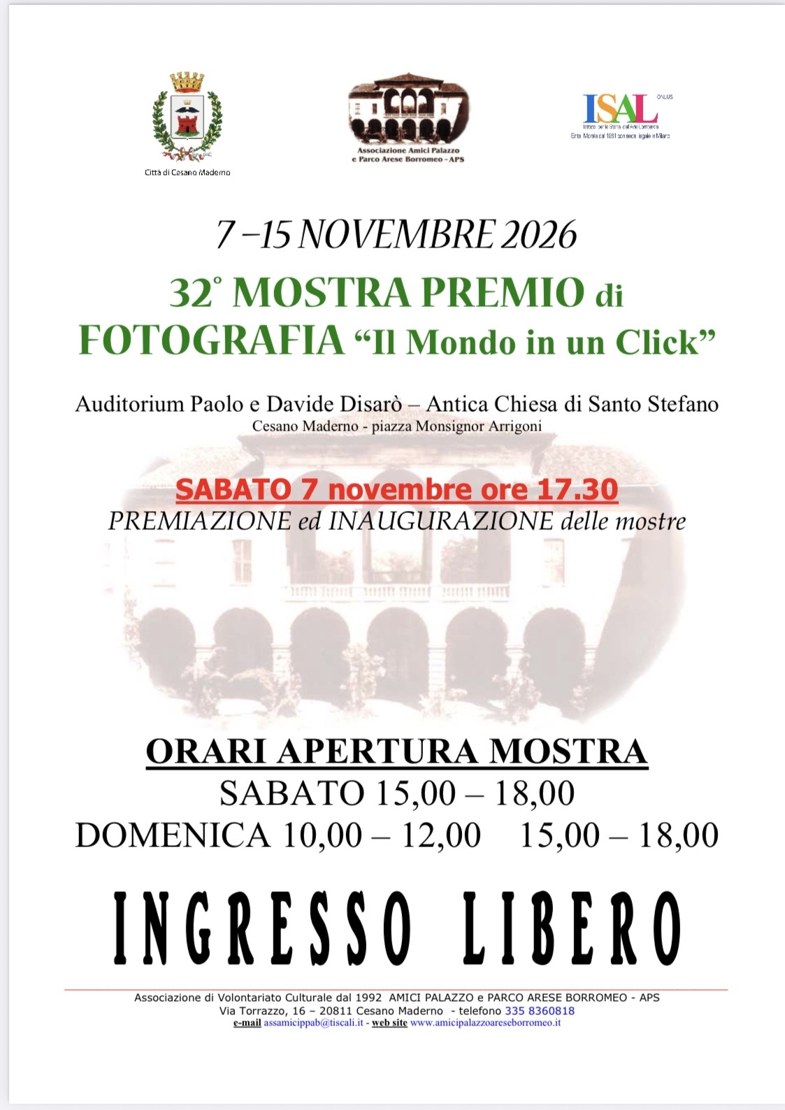 2026 - 32° PREMIO di FOTOGRAFIA