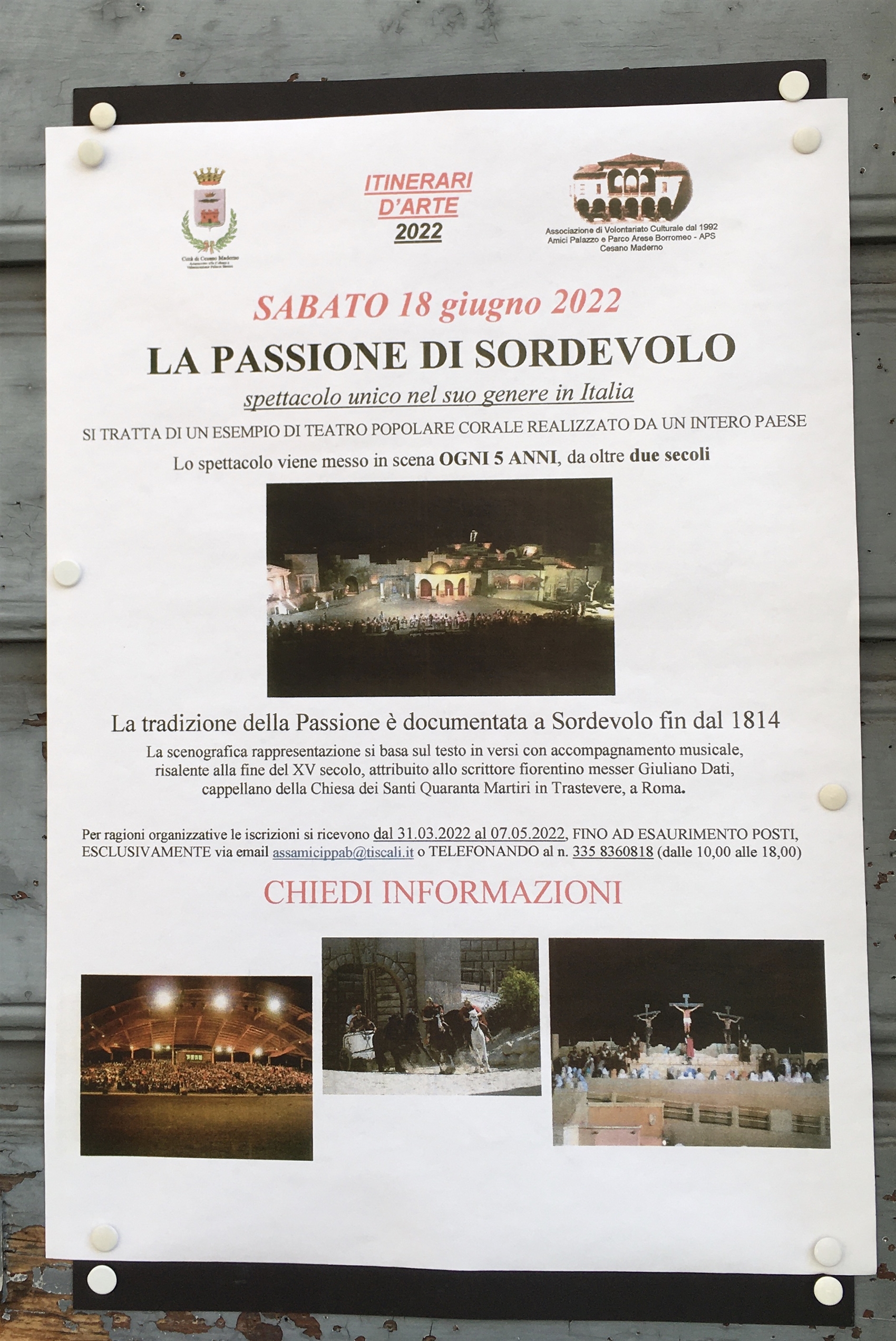 La Passione di Sordevolo - vieni con noi SABATO 18 GIUGNO