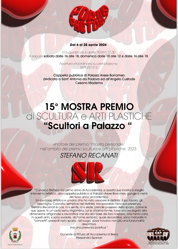 2024 NUOVA DATA   PREMIO di SCULTURA e ARTI PLASTICHE aprile 2024 - 15ma edizione 11